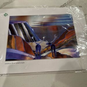 Signed print: HORNVIKATURISTER by E.A.